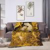 Timeless Maternal Bond-Inspired by Gustav Klimt Mother And Child Blanket Winter Decorative Living Room Novelty Bedspread