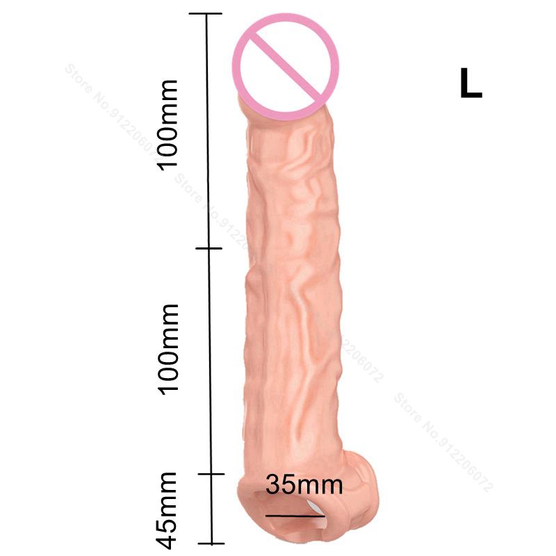 Men's Penis Extend Sleeve - Reusable Delay Ejaculation Sex Toy, Enhancer for Adult Intimacy