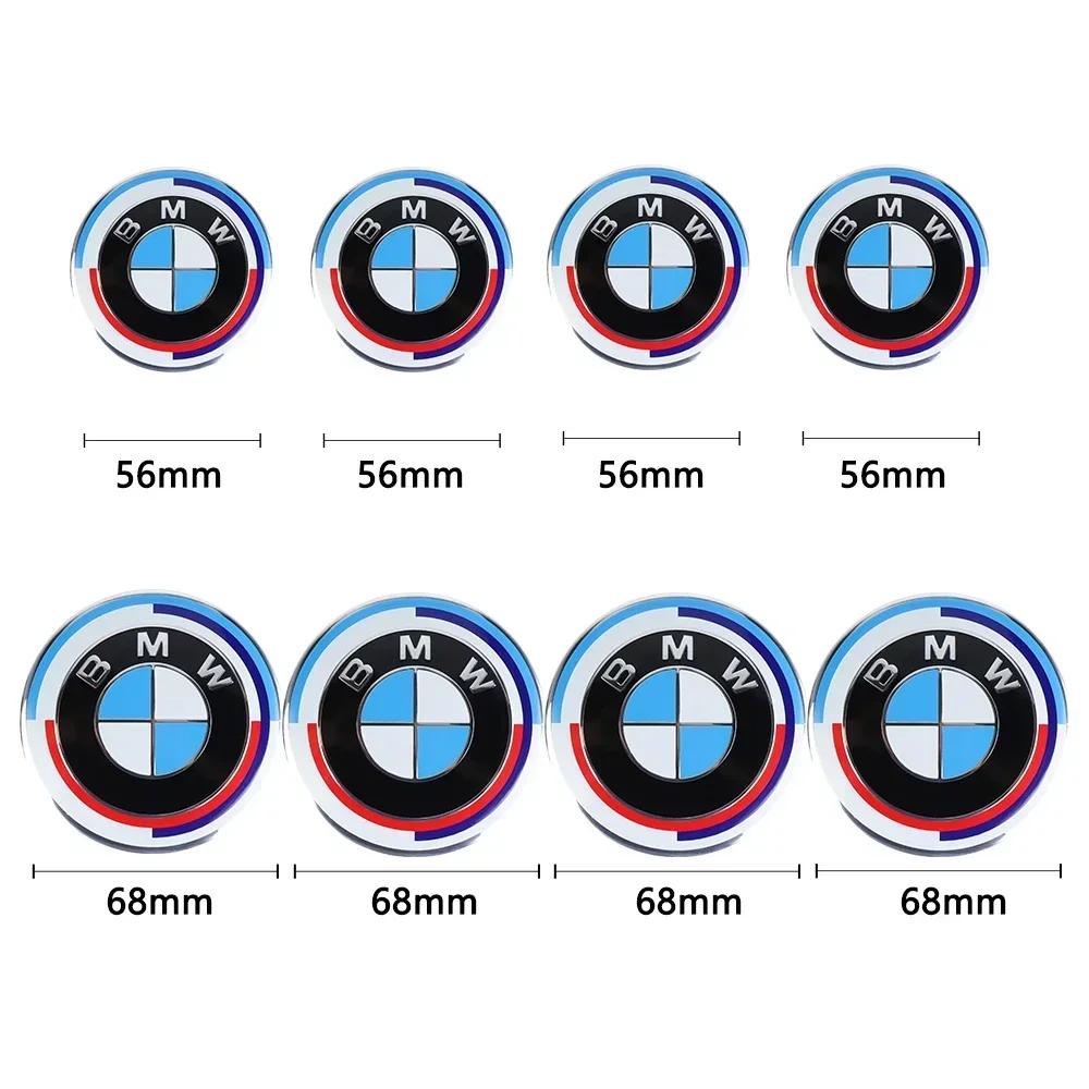 FA64pcs 56mm 68mm automobile tire center cover logo is suitable For BMW 3 5 6 7 1 Series X3 X6 E81 E71 E90 E93 F30 F10 E92 E60 E84