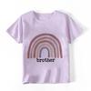 T-shirt per bambini Top Estate Stampa di cartoni animati Arcobaleno puro Moda a maniche corte Coniglio Simpatico Top multicolore di vendita caldo