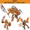 NEU 2in1 CHIMA Bausteine Chi Krokodil Phönix Stamm MOC Set Krieger Anime Actionfiguren Soldat Roboter Spielzeug Für Jungen Geschenk