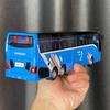 1:30 Business Long Distance Single Decker Bus Alloy Die & Cast Model Car Chrismas Gift Children Toy For Kids Sound & Light Boys