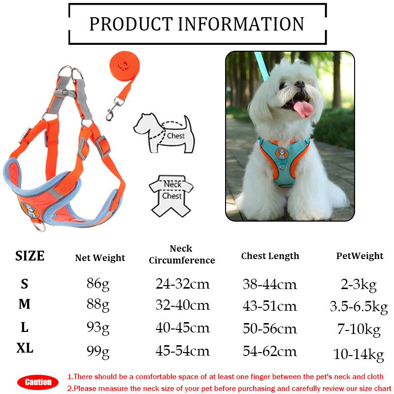 Kleine Hunde Verstellbare Haustierleine Weste Brustgeschirr Mit Zugseil Haustier Outdoor Zubehör Atmungsaktives Geschirr Leine Welpen Weste