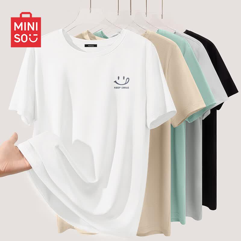 MINISO Men's Youth Ice Silk Cooling Short Sleeve T-Shirt