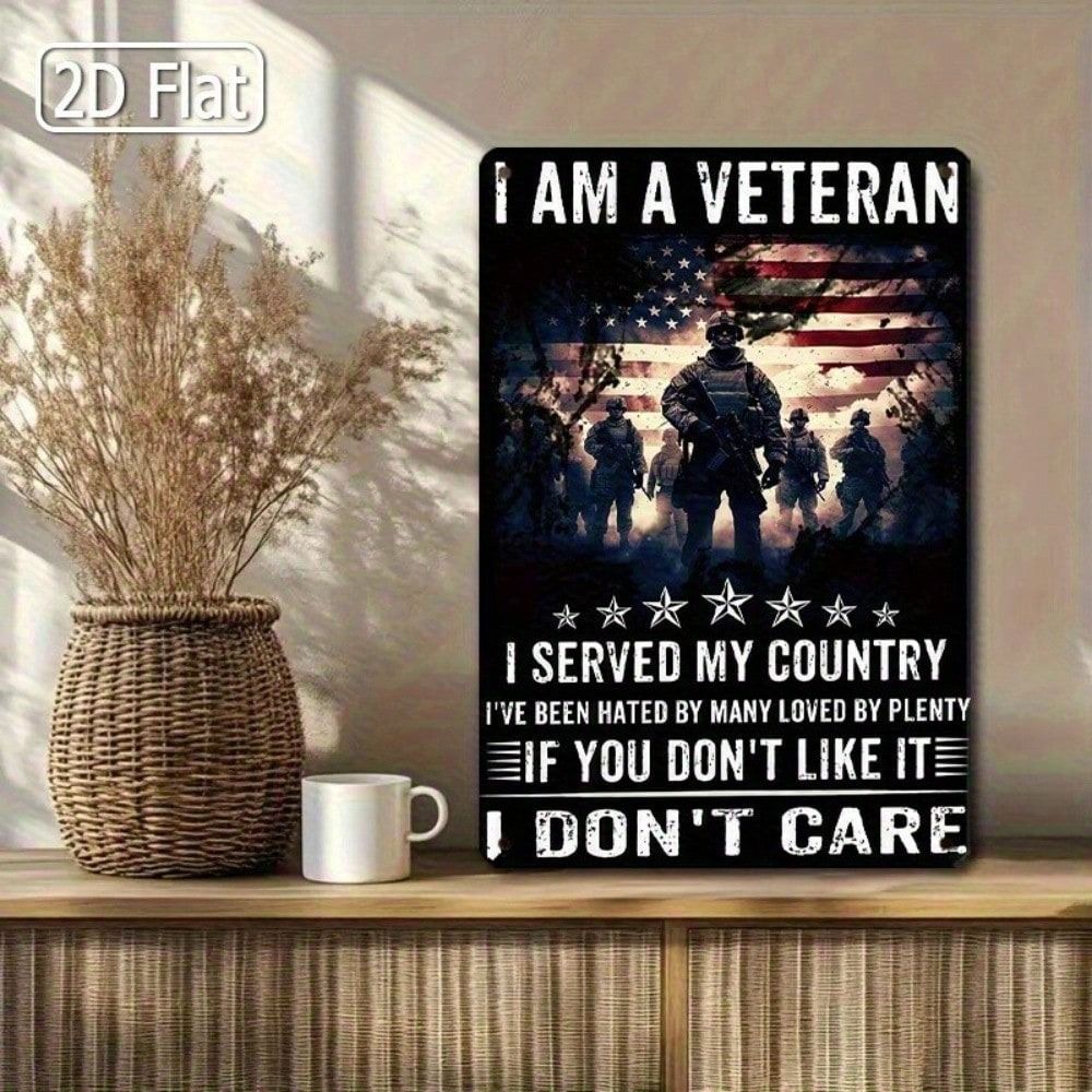 

Vintage Metal Sign Patriotic US Army Tin Poster 8x12 Inch Man Cave Bar Wall Decor
