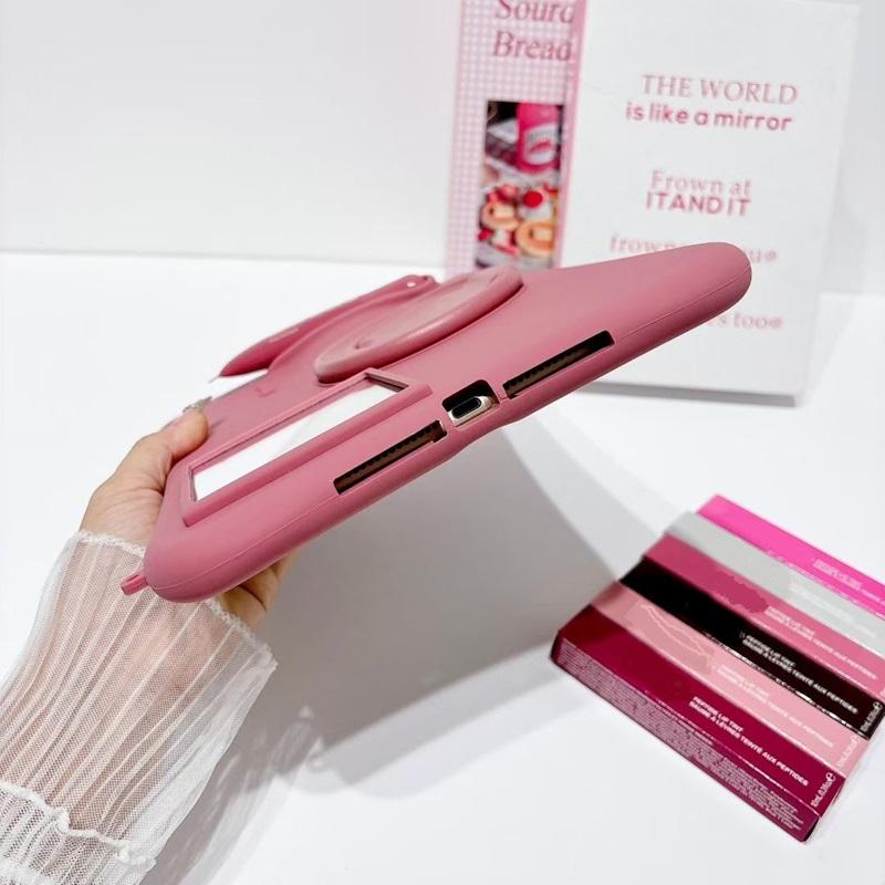 Estojo de Silicone para Maquiagem Batom 3D para iPad 11ª 11 10ª Geração air 4 5 10.9 pro 11 9.7 10.2 Capa Portátil para Tablet com Brilho Labial