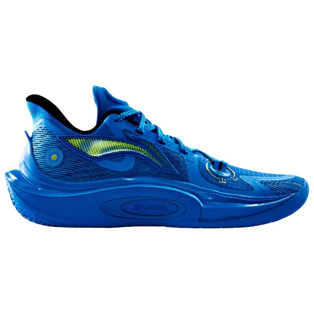 Li Ning SONIC 11 'Cold Fire' Amorti Antidérapant Résistant à l'abrasion Basse Cheville Chaussures de Basketball Homme Bleu ABAT021-8