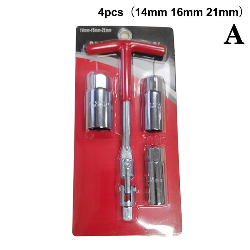 Zündkerzenhülse T-Form 14/16/18/21mm Auto Motorrad Zündkerzen-Entfernungswerkzeuge 3/4/5 Stück Auto Reparaturwerkzeugsatz Entfernungswerkzeug