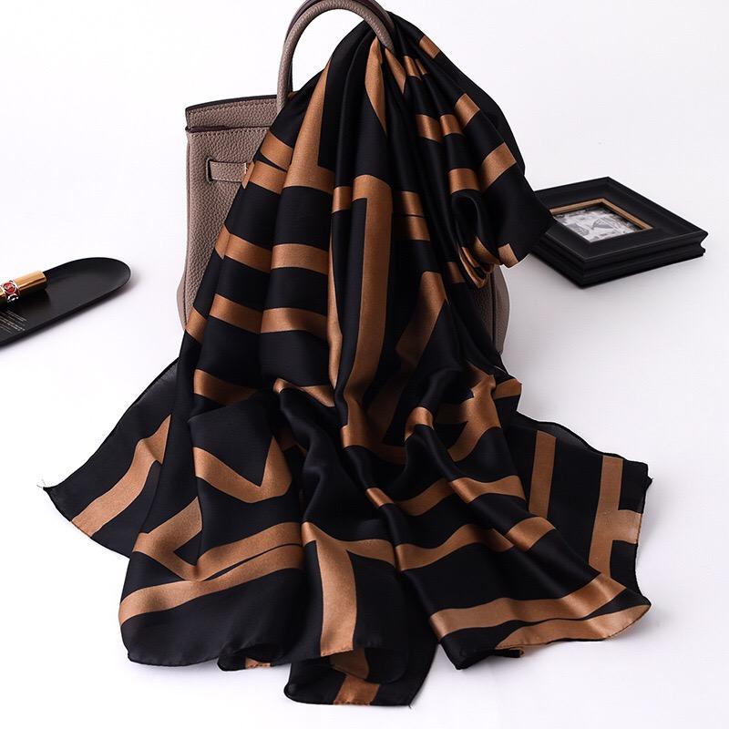 180*90cm Luxury Brand Women Scarf Summer Silk Shawl Lady Wrap Soft Female Echarpe Designer Beach Stole Bandanna foulard muffler