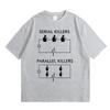 Serial Killers Parallel Killers Funny Meme Tshirt Men Women Casual Vintage Cotton T Shirts Male Gothic Rock Oversized TShirts