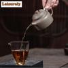 250ml Retro Yixing Purple Clay Teapots Handmade De Zhong Pot Raw Ore White Segment Mud Kettle With Infuser Zisha Tea Set Teaware