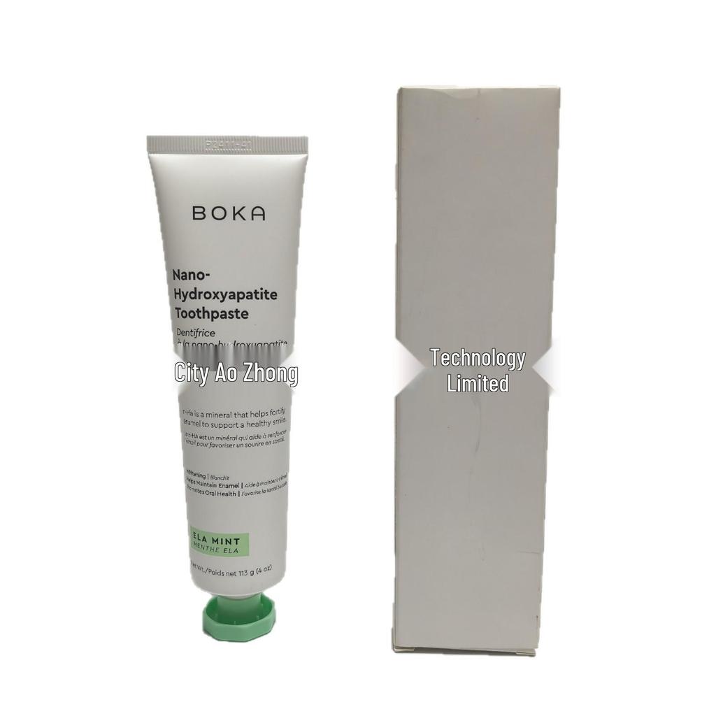 Boka Ela Mint Whitening & Anti-Sensitivity Fluoride-Free Toothpaste, 113ml - Natural for Adults & Kids