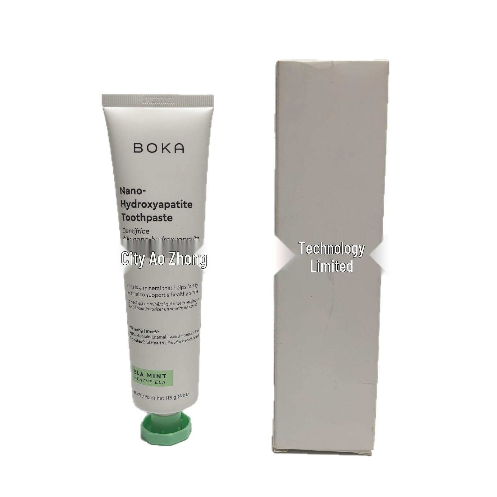 

Boka Ela Mint Whitening & Anti-Sensitivity Fluoride-Free Toothpaste, 113ml - Natural for Adults & Kids