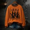 Women's Halloween Print Pullover Neck Long Sleeve Top