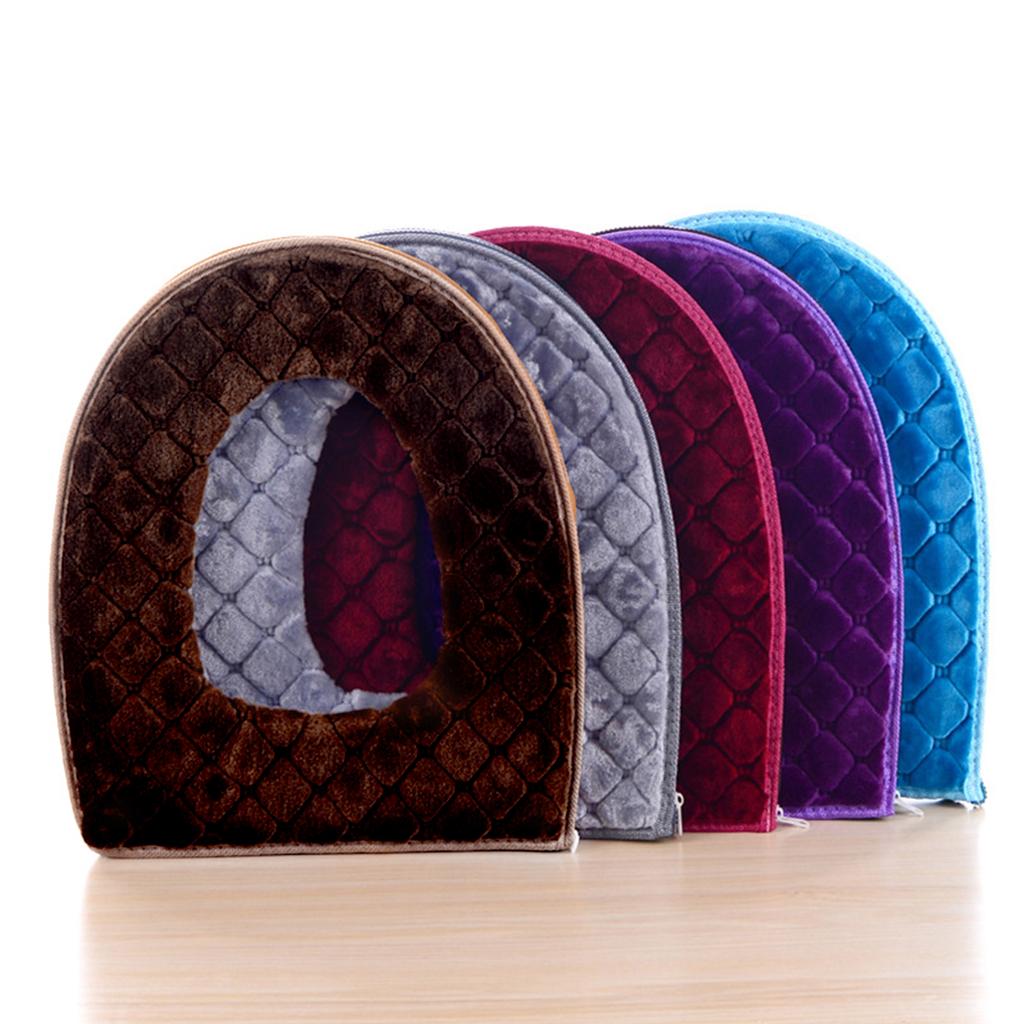 Soft Toilet Seat Cover Washable Toilet Seat Cover Pads Toilet Seat Cover Soft Toilet Seat Cushion Warmer with Zipper