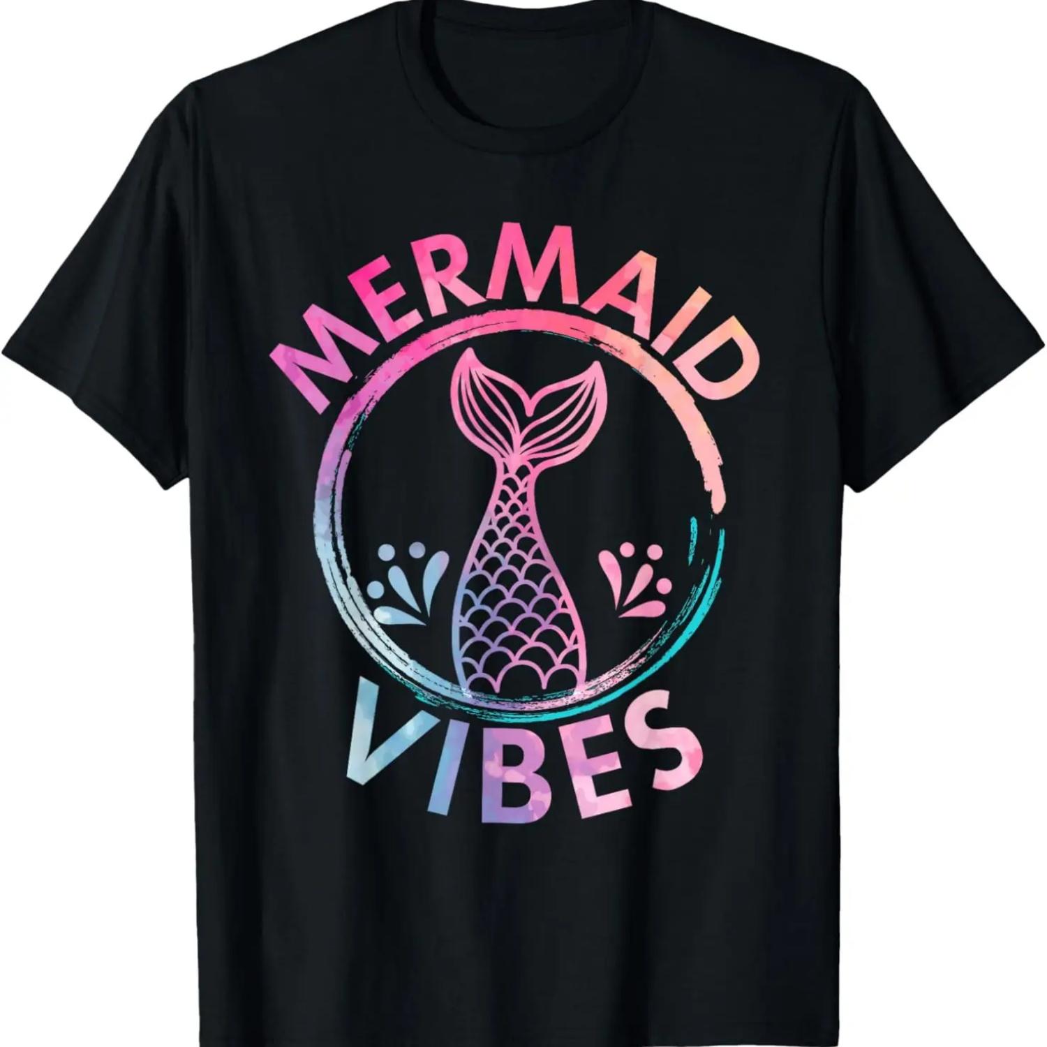 Mermaid Vibes Mermaid Squad Birthday T-Shirt S чёрный