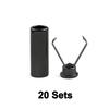 20 Sets Metal Rope Ends Stopper Button Cord End Lock Cap Hanging Bell Buckle DIY Bag Shoes Garment Lanyard Accessories NEW