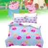 Peppa Pig Cartoon Set With Reactive Printing For Kids Bedroom Decor And Gift