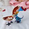 FJ FENGZHIJIE Hinged Blue Rooster Trinket Box | Golden Jewel Enamel Chicken Figurine | Home Decor & Gifts
