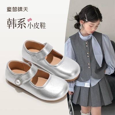 Size 26-33 Girls Small Leather Shoes Children's Princess Shoes 2025 Autumn New College Style Single Shoes Soft Sole Breathable