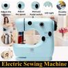 100-220V 6W 12 Stitches Tailor 2 Speed Foot Pedal Desktop Electric Sewing Machine Mini Portable Household Sewing Machine