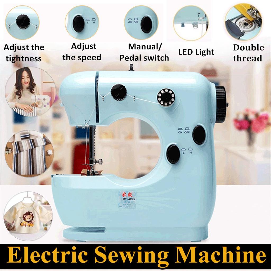 100-220V 6W 12 Stitches Tailor 2 Speed Foot Pedal Desktop Electric Sewing Machine Mini Portable Household Sewing Machine