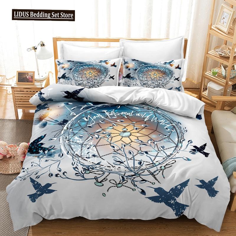 Traumfänger Bettbezug Set King Queen Größe Tribal Exotisch Floral Böhmischer Stil Polyester Bettwäsche Set Für Kinder Mädchen Junge Jugendliche