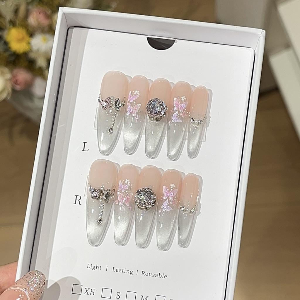 Butterfly Weaving Dreams In Spring and Summer Pure Desire To Show Whiteness and Cold Moonlight Cat Eyes Butterfly Fine Pile of Drill Wear Armor