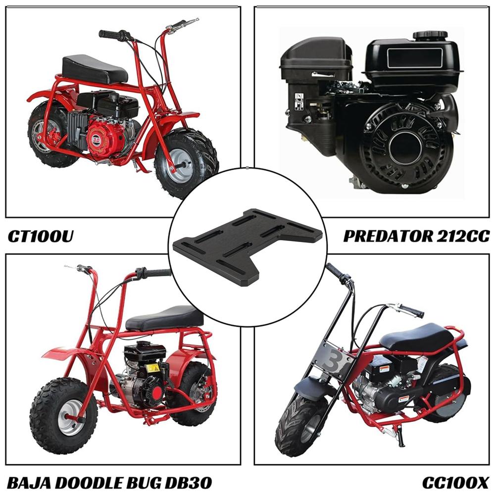 Motorhalterungs-Adapterplatte für Mini-Bike, Go-Kart, Doodlebug DB30, Coleman 100, kleine 4-Takt-Motoren, Predator 212 cc