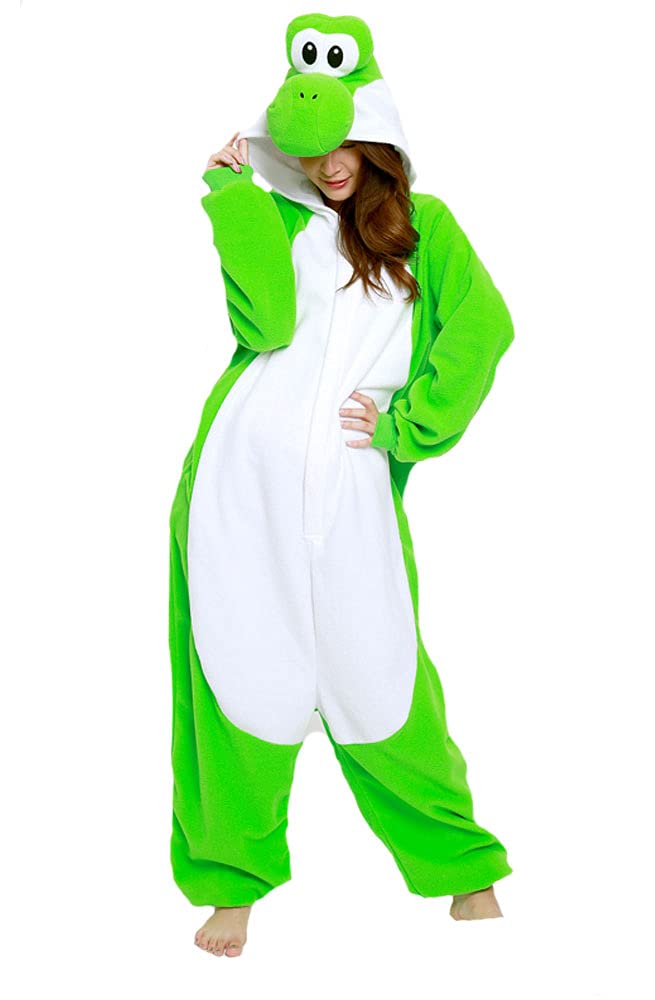 

Super Mario Bros. Yoshi Fleece Kigurumi Cosplay Costume, Unisex, One Size Fits Most