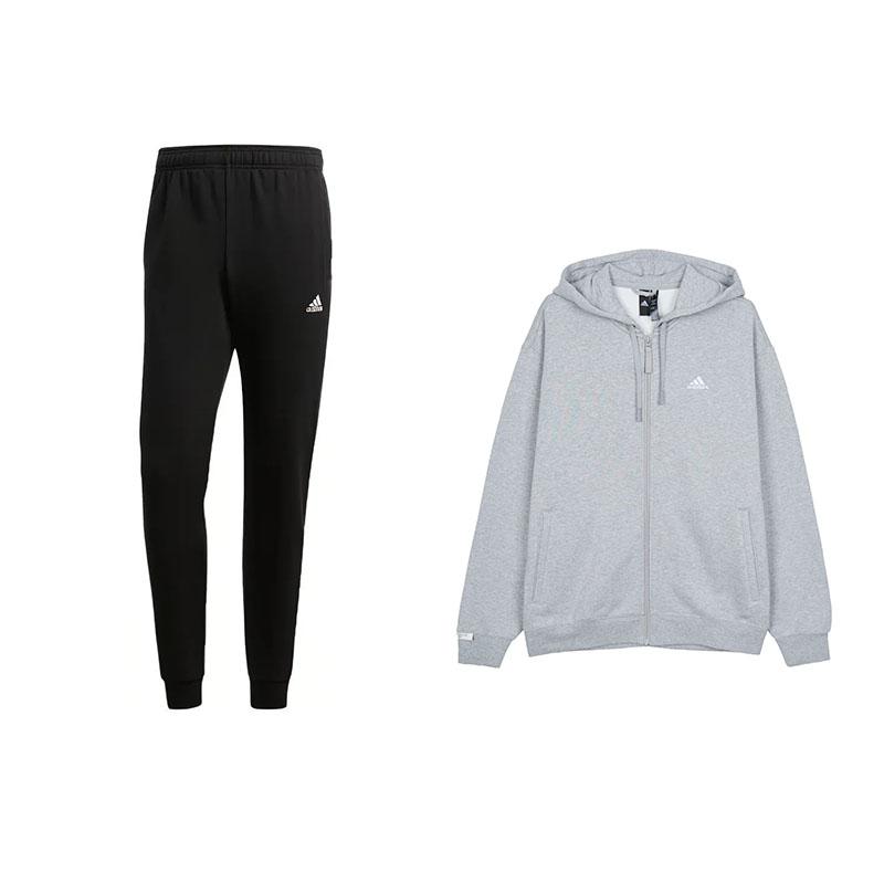 

Adidas Outdoor Warm Fleece Zipper Hooded Long Sleeve Casual Sports Suit Men sweatsuit IV7606+BK7433 S