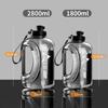 Large Capacity Plastic Sports Water Bottle with Handle and Straw for Gym Outdoor Hiking 1600ml 2600ml MIT