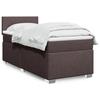 Maison Exclusive - Rete a doghe per letto con materasso Marrone scuro 90x190 cm