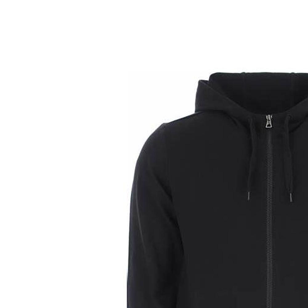 EMPORIO ARMANI EA7 Sweatshirts Men's Black Hooded Moderate Cardigan 3KPM28-PJ05Z-1200