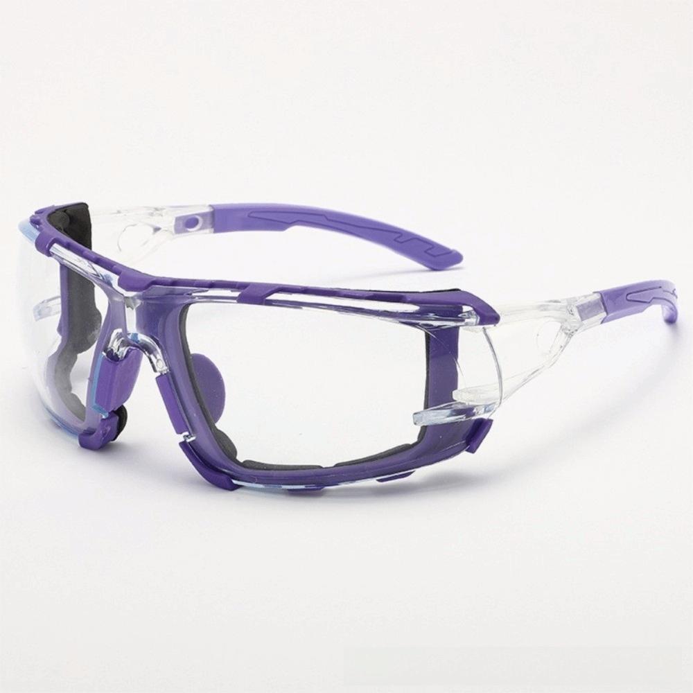 Protective Transparent Goggles Safety Windproof Goggles Protective Sports Glasses Outdoor Riding фиолетовый