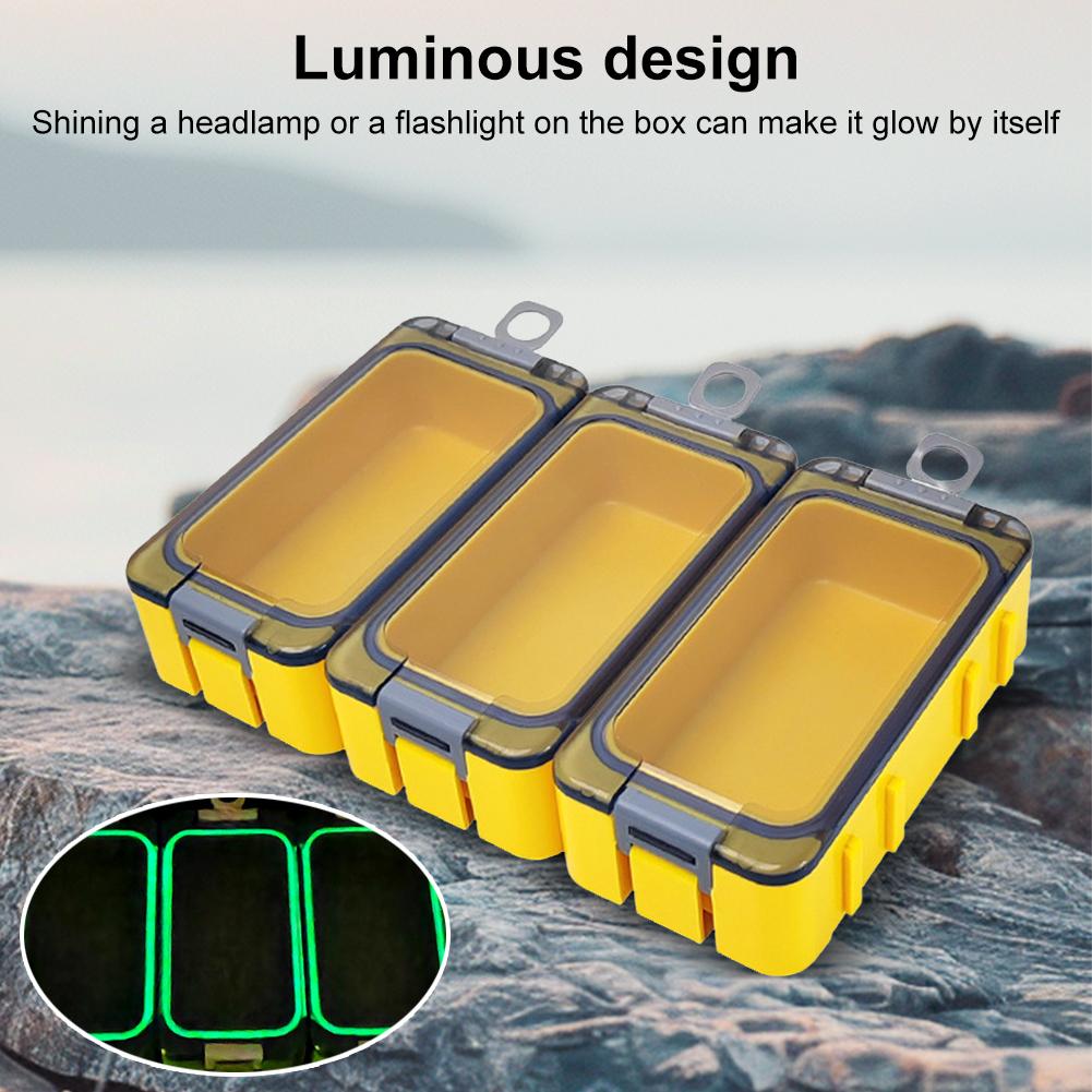 3Pcs Fishing Glow-in-the-dark Toolbox Splicing Fishing Lure Box Fishing Storage Box Fish Hook Hard Bait Container