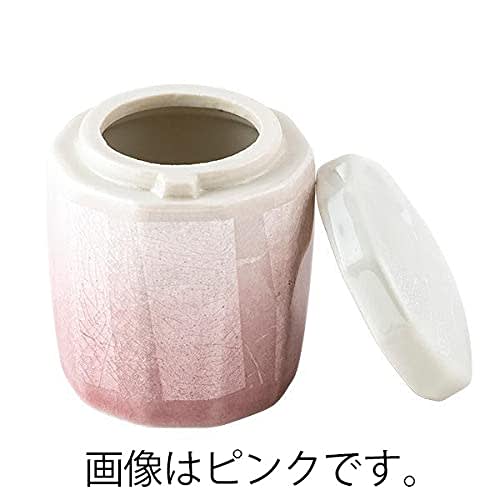 Hasegawa Buddhist Altar Mini Urn, Kutani Ware, Silver-Glazed White, Cute, Compact, Beautiful, Mini Urn for Divided Ashes, Perfect for Keeping Ashes At