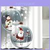 Premium Quality Christmas Snowman Waterproof Bathroom Shower Curtain With 12 Hooks For Festive Decor