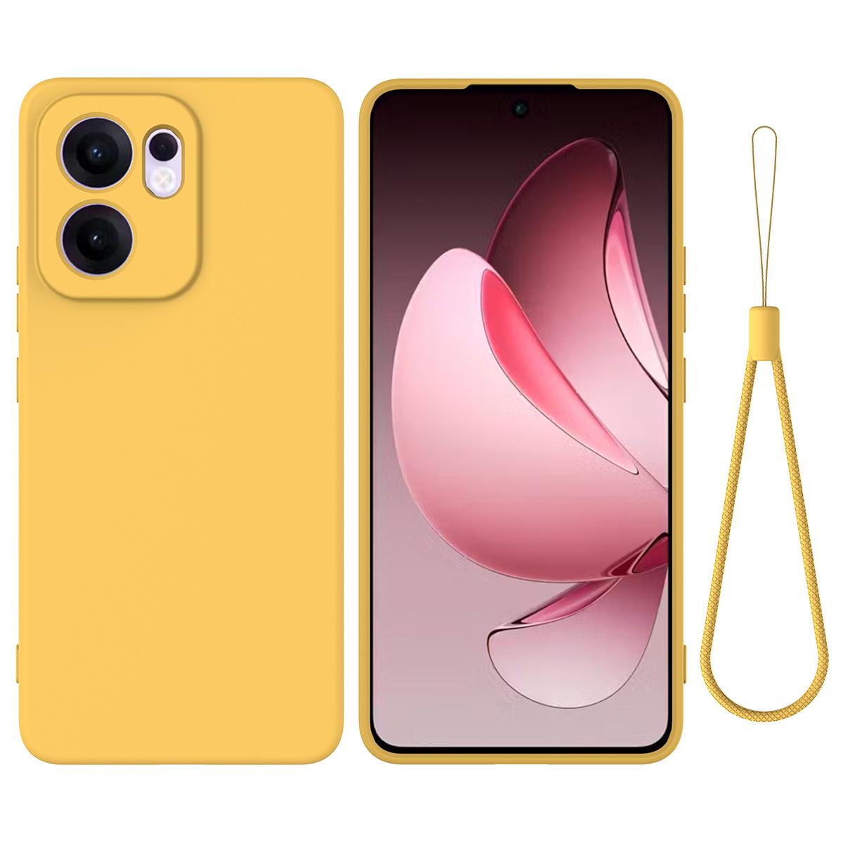 

Для Oppo Reno13 F 5G (Reno 13 FS 5G)/4G Чохол з рідкого силікону Задня кришка телефону з ремінцем для руки C