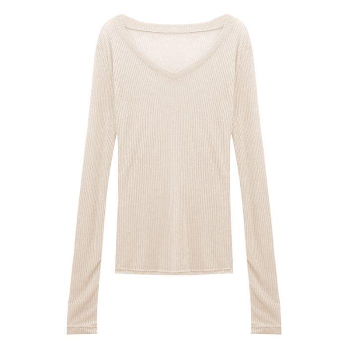 Vintage V-Ausschnitt Langarm Sonnenschutz Überwurf Top für Damen - Leichtes und Schickes Design