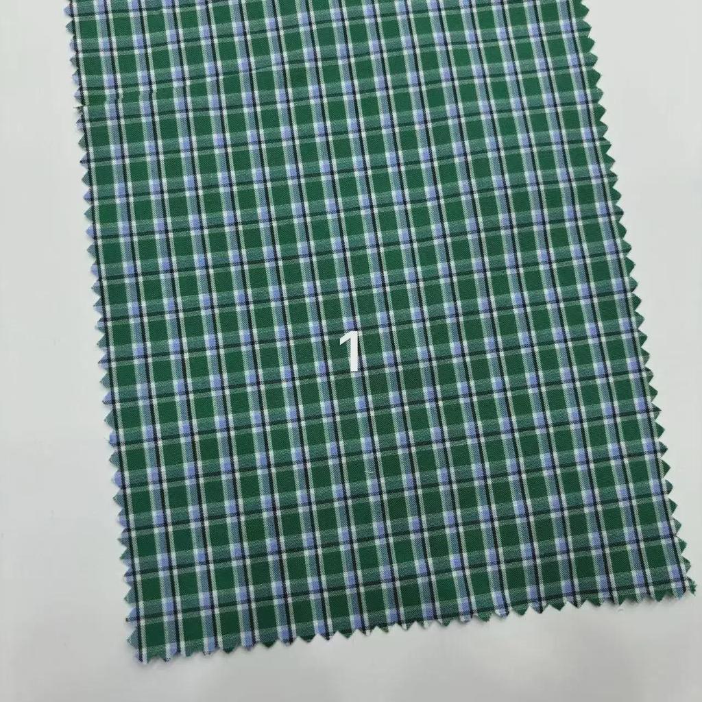Blue Cotton Plaid British-Style Unisex Shirt