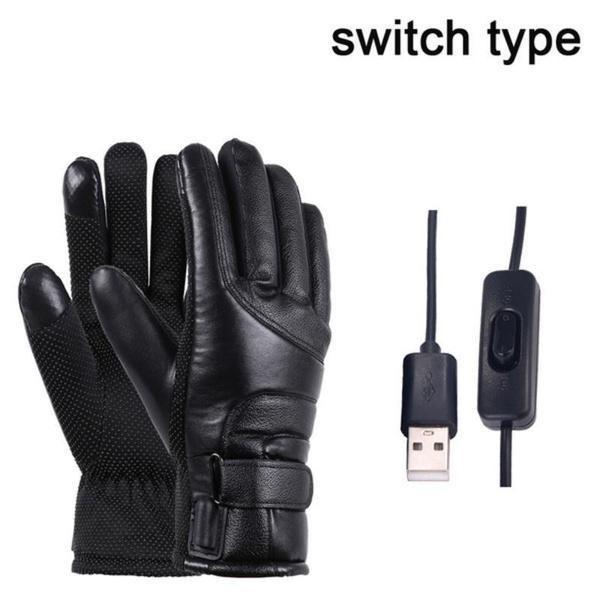 Winter Gloves Electric Heated Gloves Waterproof Windproof USB Powered Heated Gloves (Switch Type/thermostat Type)