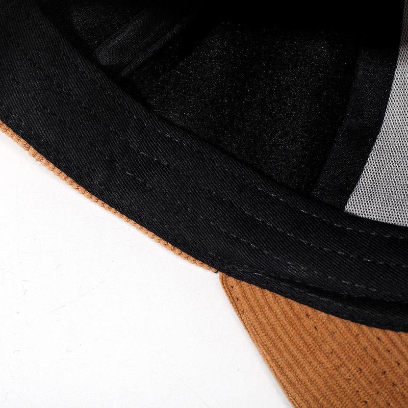 New Autumn and Winter Corduroy Solid Color Baseball Hat Outdoor Simple Casual Letter Duck Tongue Cold Warm Men and Women Hat