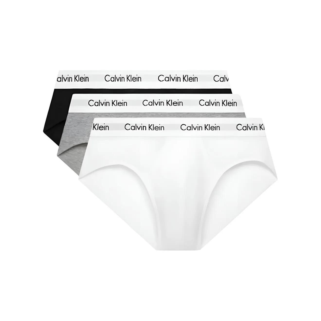 CALVIN KLEIN moisture absorbing quick drying jacquard cotton micro elastic comfortable close fitting triangle underwear men s three pack M