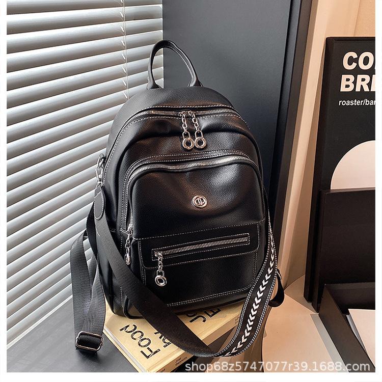 2025 New Fashion Korean Edition Fashion Casual Backpack Women's Versatile Large Capacity Travel Backpack Student School Bag Tide