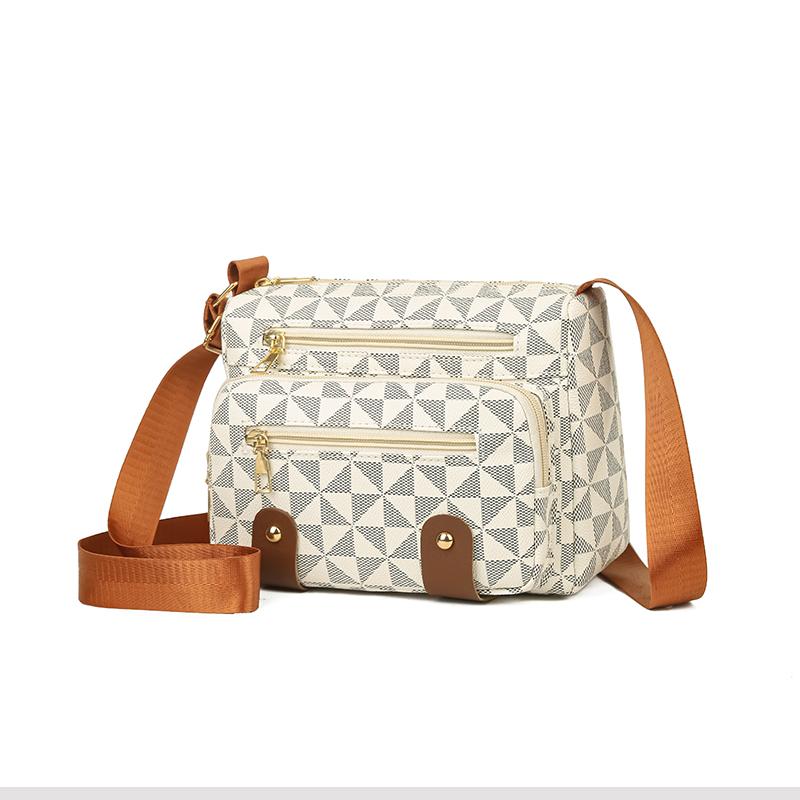 The lady's backpack- shoulder bag made of PU is suitable for middle-aged and elderly people when going shopping.