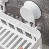 Suction Cup Shampoo Organizer Plastic Corner Storage Rack Shower Rack Storage Wall Basket Bathroom Supplies