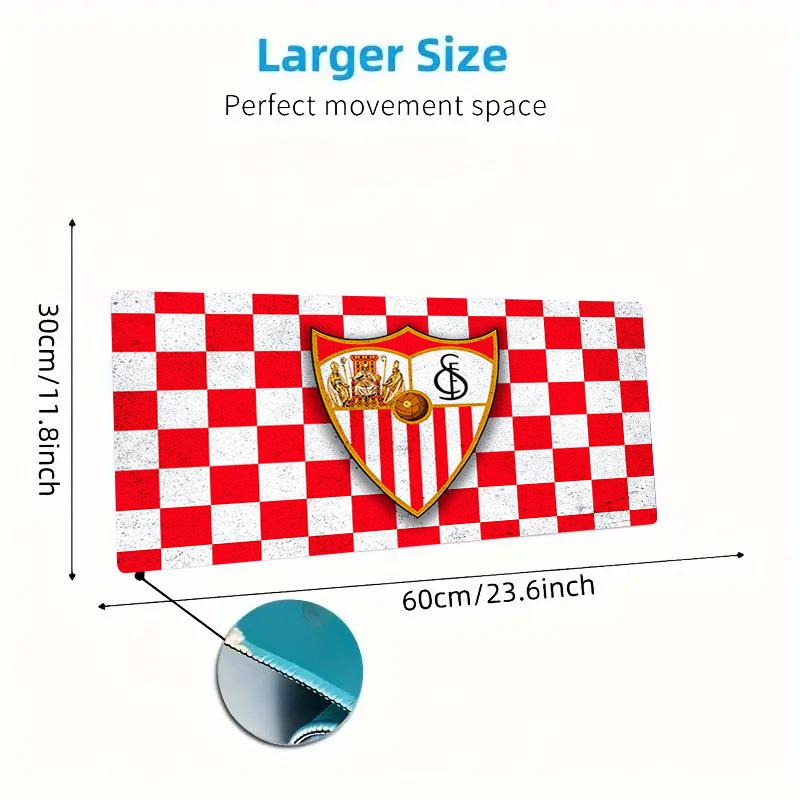 Sevilla FC Color Mouse Pad Large Gaming Table Cushion Non-slip Laptop Tablet Big Mousepad XXL Mat Mini PC Playmat With Lock Edge