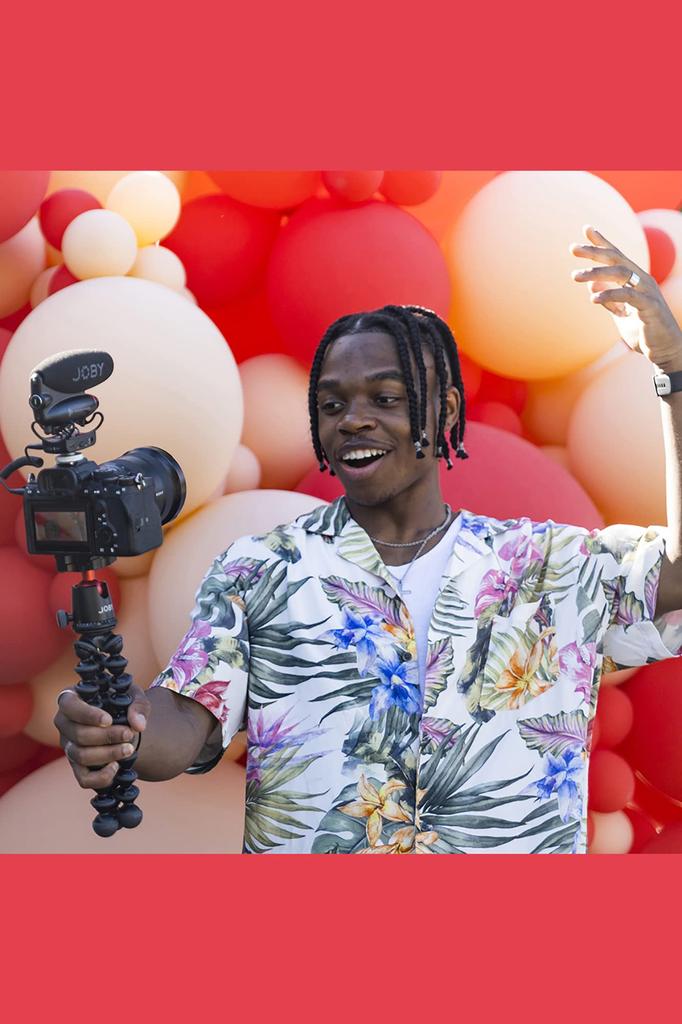 Joby WAVO PRO On-Camera Shotgun Microphone for YouTubers and Vloggers with Noise Reduction, SafeTrack Mode, and App for Audio Level Monitoring and