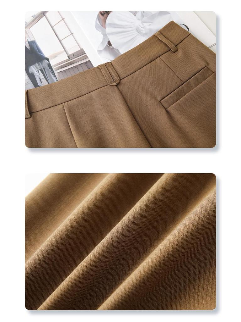 Women's High-Waist Khaki Slimming Shorts - Spring 2025 Collection